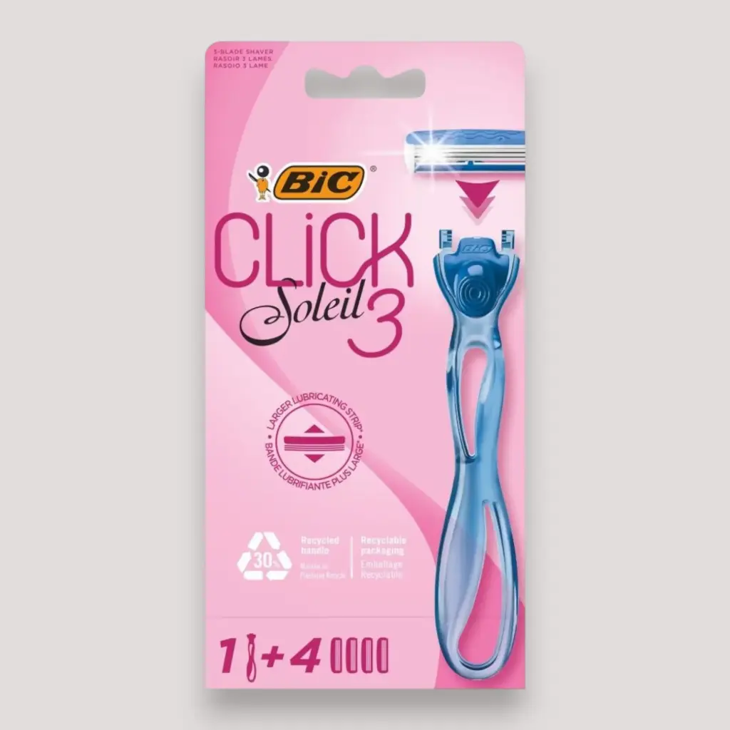 بيك كليك سولاي 3مكنة حلاقة نسائي (4+1غيارات) 3شفرات
