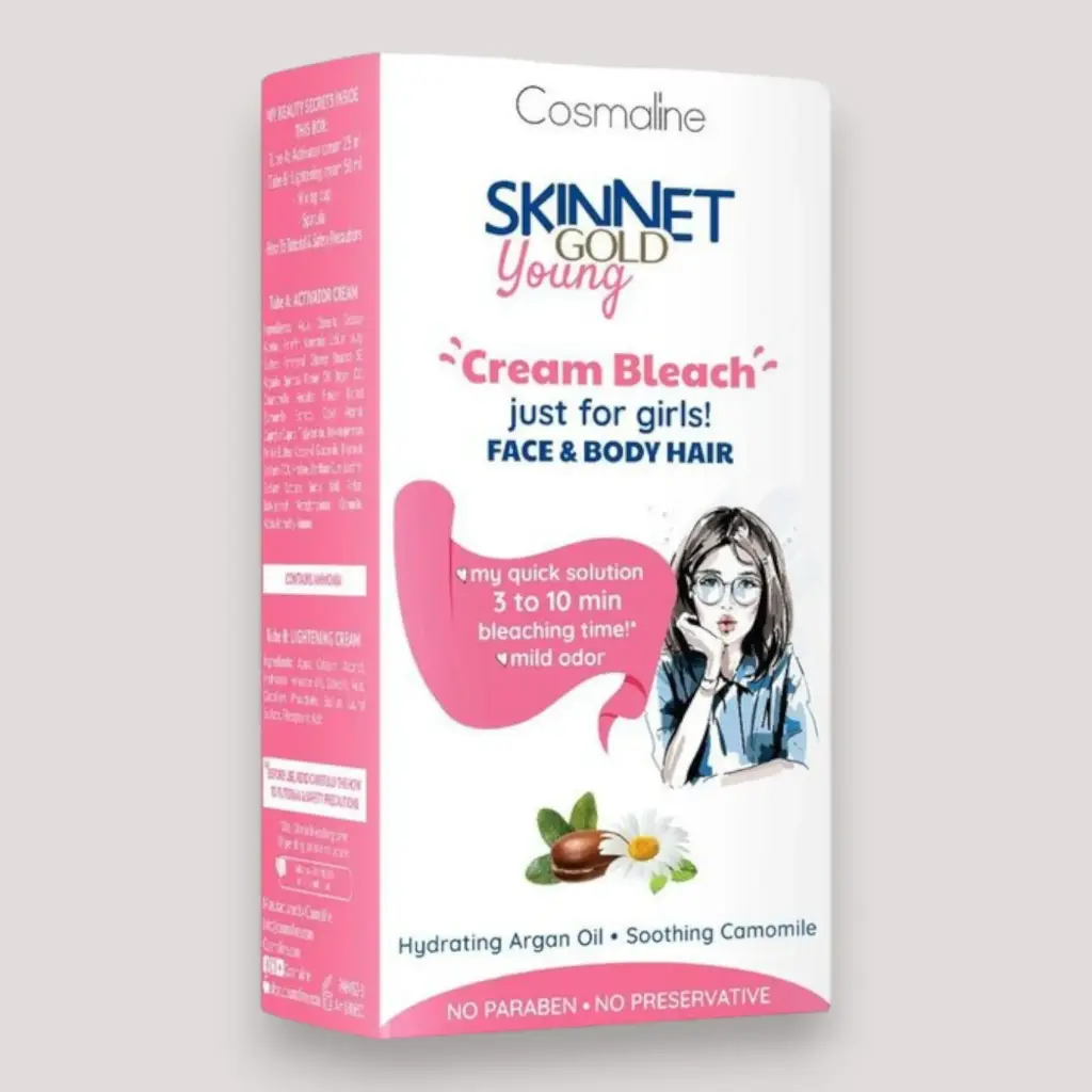 سكن نت جولد يونغ كريم مشقر لشعيرات الوجه والجسم SKINNET GOLD
