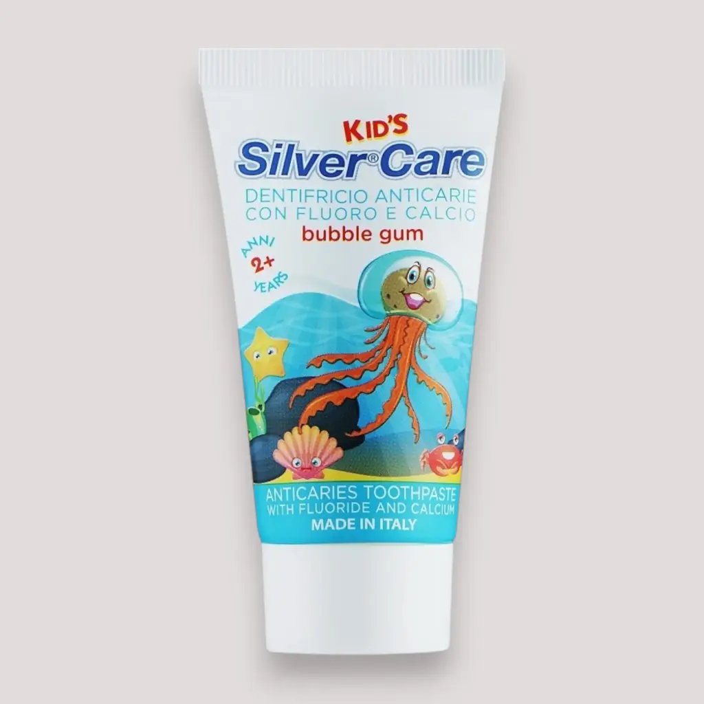 سلفر كير معجون اسنان 50مل للاطفال +2سنة BUBBLE GUM WITH FLUORIDE AND CALCIUM